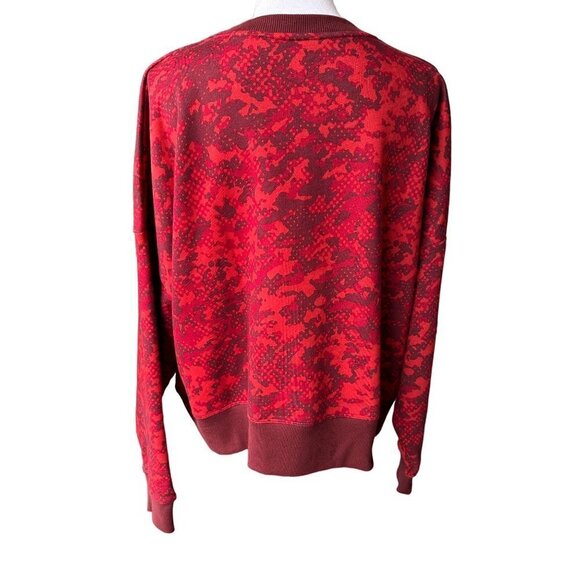 Under Armour Womens Rival Fleece Sweatshirt Top Red Camo Sz Large New $60 - Picture 2 of 8